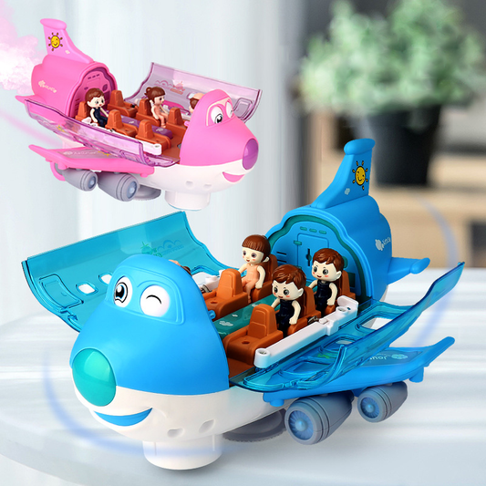 Lightning & Musical 360 Rotating Gear Airplane