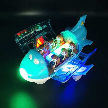 Lightning & Musical 360 Rotating Gear Airplane